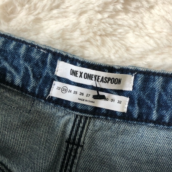 One Teaspoon High Waisted Bandits Denim Shorts - Picture 5 of 12